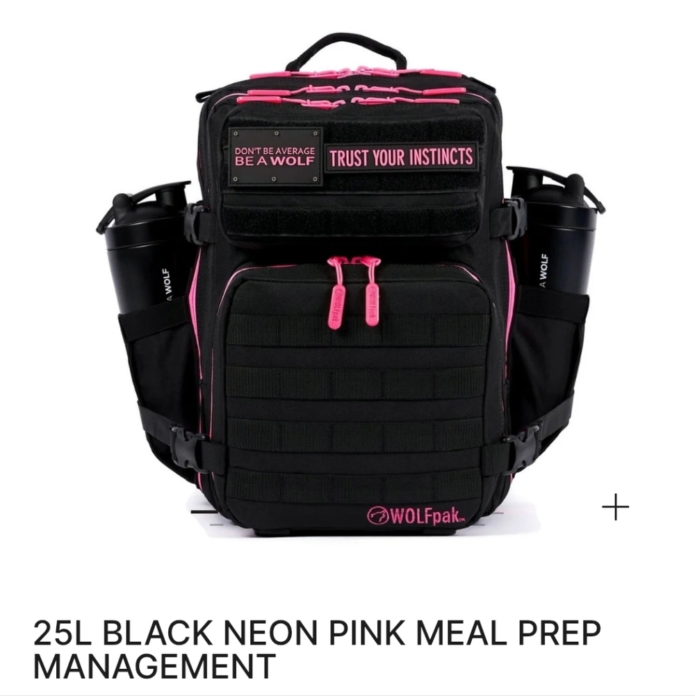 Wolfpak 25L Black Neon Pink Meal Prep Management